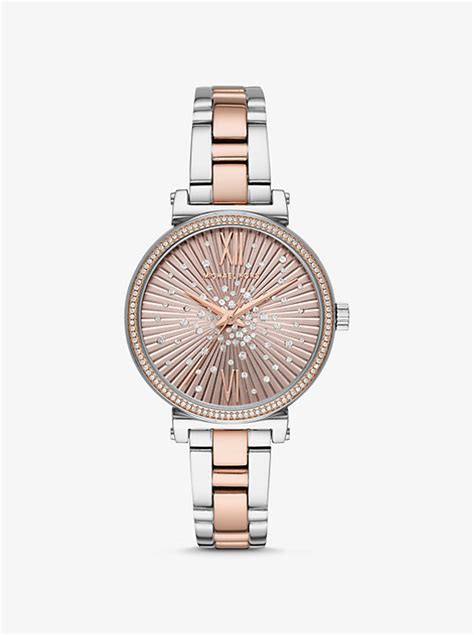 michael kors sofie pavé tri tone watch|Sofie Pavé Two.